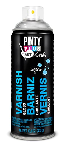PINTYPLUS ART & CRAFT 175 Barniz Spray 520cc Brillo Agua, Único, Estándar