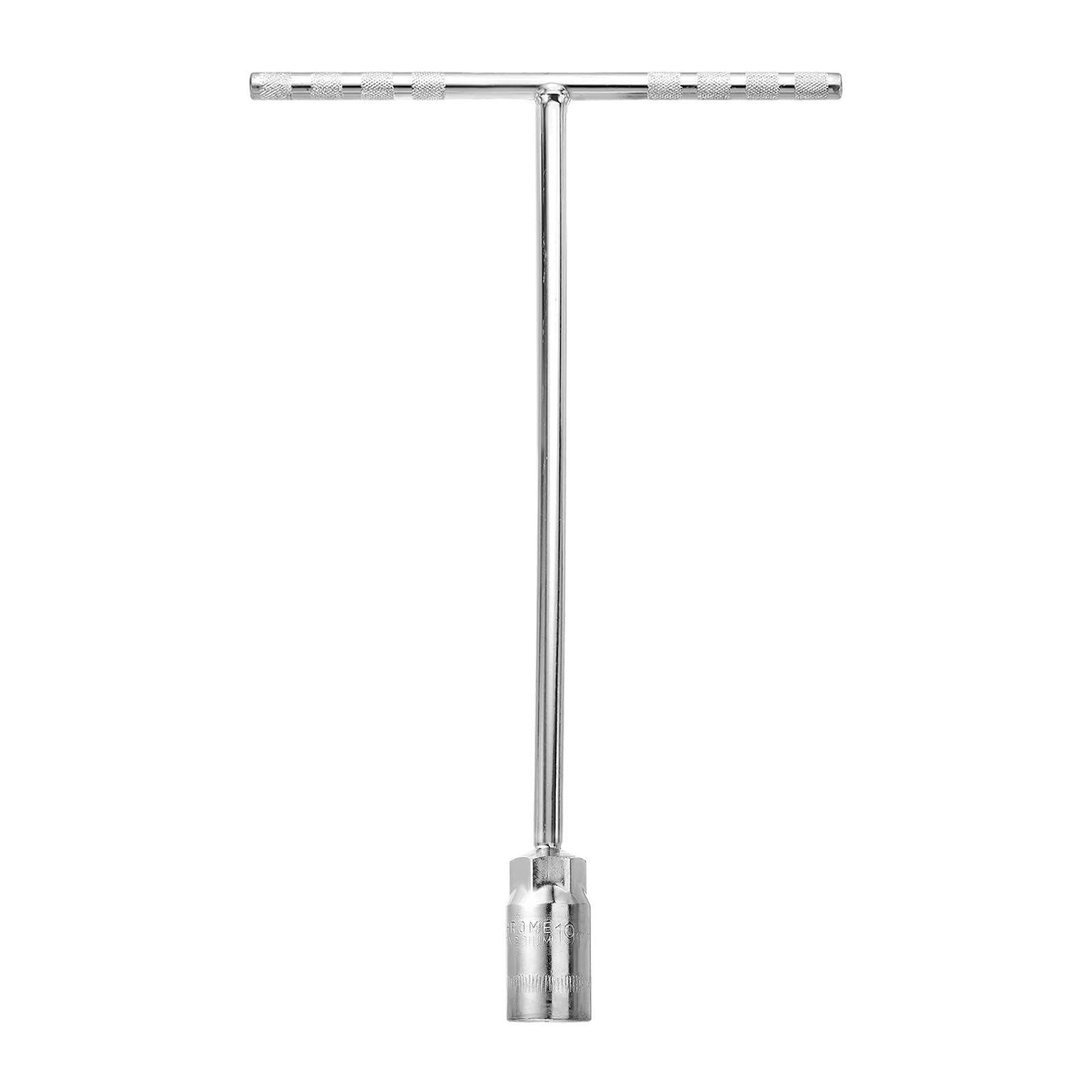 sourcing map T-Handle Wrench Socket, 6-Point Steel Metric Socket Wrench (19mm) with Long Reach for Motorcycle Bicycle Car Repair, Silver