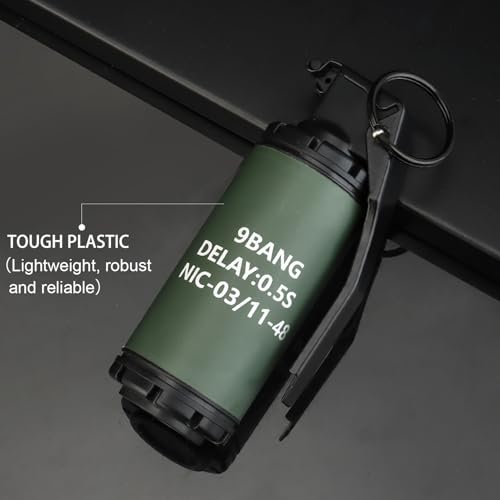 Gunyoo Airsoft Granate Spielzeug Plastik CS Handgranate Modell Tactical Gear Zubehör für Cosplay Film Requisiten Outdoor 14+ (9-BANG)