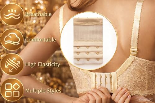Image of SOFTSTYLE Premium Bra Extenders for Women 3 Hook 2 Hook Combo