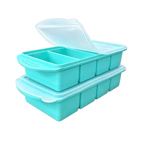 Bandejas de silicona con tapa para congelar 2 pack miniatura 1
