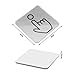 The Lord of the Tools 2Pcs Acrylic Doorbell Sign Self Adhesive Ring Bell Sticker Waterproof Doorbell Label Accessories for Home Office 6x6x0.25cm Silver