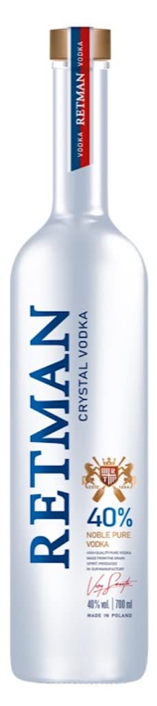 Torunska Retman Crystal Vodka, Premium-Wodka aus Polen, 0,7 L, 40 Prozent Vol.