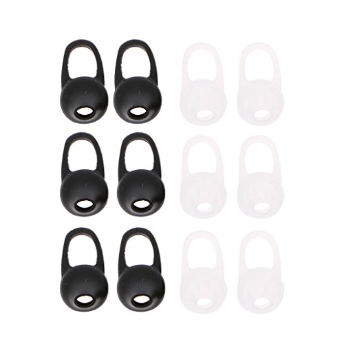 hokojix 6 Pairs Universal Headphone Silicone Earbuds Tips Cover Pads Replacement Soft Multi-Size Earplugs in-Ear Ear Tips