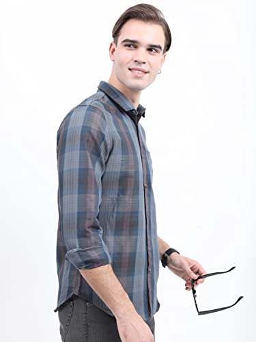 Image of KETCH Men Grey Slim Fit Shirt