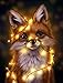 Produktbild NAXIEE 5D Diamant Malerei Kits für Erwachsene Kinder, Lichter Fox Diamond Painting Stickerei Kunsthandwerk für Home Wall Decor