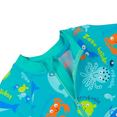 Image of HUAANIUE Toddler Boy Swimsuit Rashguard One-Piece Swimwear 0-6 Years