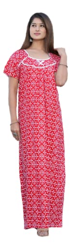 Image of Women's Cotton Solid Maxi Nighty