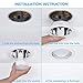 TORCHSTAR 6 Inch Brighter Classic Recessed Can Light Trim, Step Baffle with Detachable Ring, Full Metal, for 6 Inch Recessed Can, Fit Halo/Juno Remodel Recessed Housing, White, Pack of 6