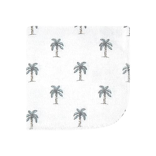 Image of Hudson Baby Unisex Baby Flannel Cotton Poly Washcloths, Boy Safari World 12-Pack, One Size
