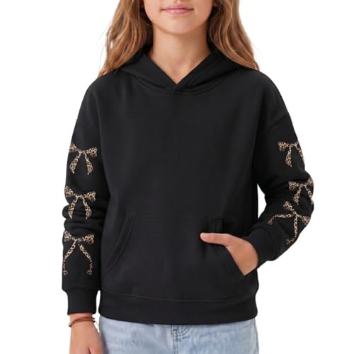 Image of WELAKEN Cotton Hoodie Sweatshirt for Girls Kids & Teens Long Sleeve Pullover with Kangaroo Pocket