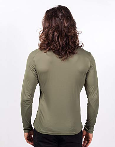 Camisa com Repelente de Insetos e Proteção Solar UV50+ (G, Verde Militar)