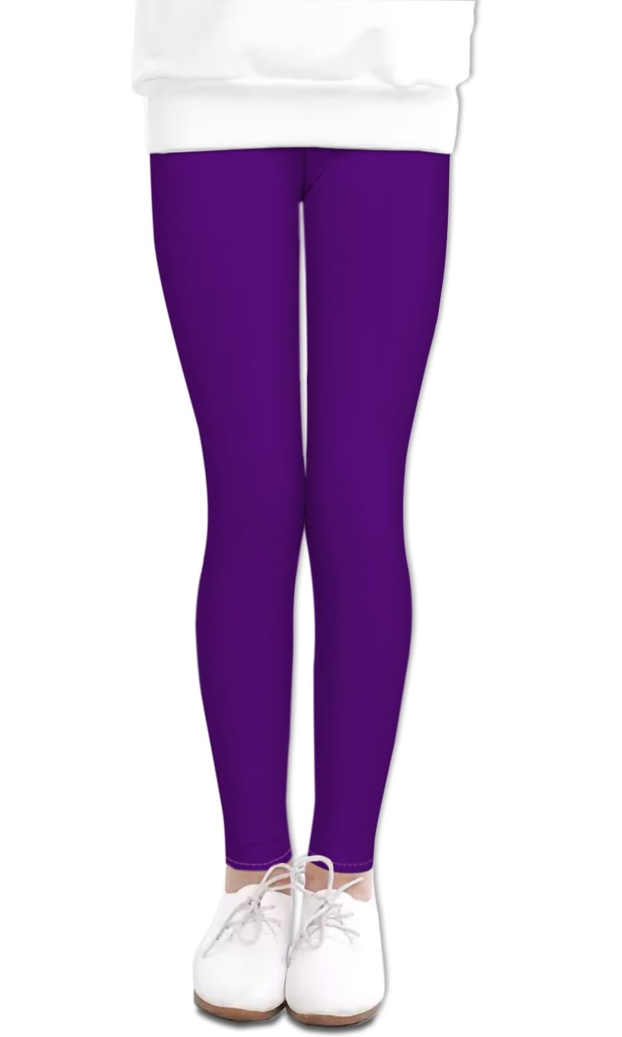 LUOUSE Girls' Leggings Full Length Comfy Pants Trousers 4-13 Years
