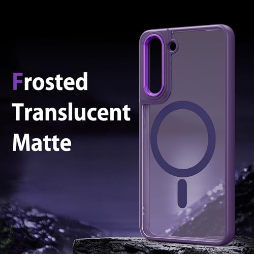 DUEDUE Magnetic Case for Samsung Galaxy S21 FE 5G Case,Samsung S21 FE Case Compatible with MagSafe Translucent Matte Soft TPU Shockproof Protective Bumper Cover Slim Thin Phone Cases 6.4 Inch,Purple by DUEDUE - Image 7
