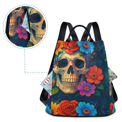 Sac à dos squelette à fausse fourrure et poches multiples - 4