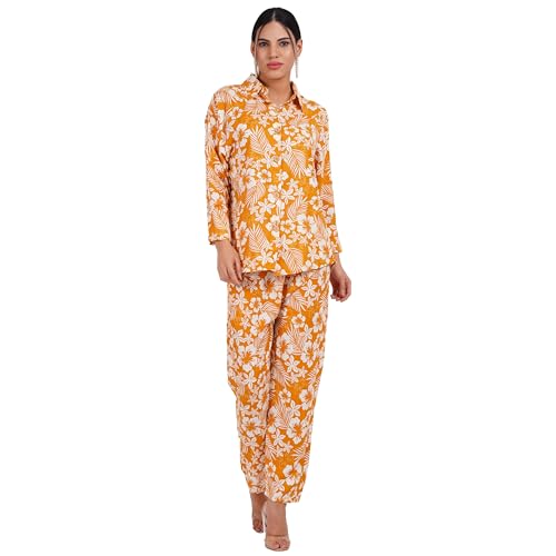 Image of Women's Co-Ord Set - Casual Wear Shirt & Pant Set | Fancy Top and Bottom Outfit | Full Matching Set for Women | Stylish Kurta Pant Set