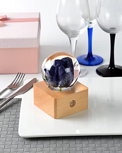 Image of MISS LI GARDEN Forever Purple Tulip Elegant Present for Girlfriend Wife Mom Women Enchanted Birthday Anniversary Wedding Home Decor