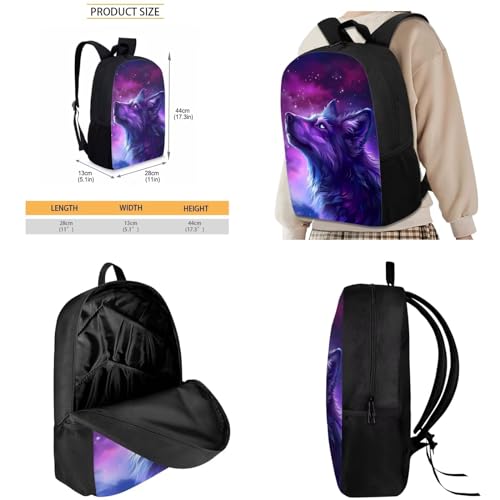 Uourmeti-Galaxy-Wolf-Boys-Girls-Bookbags-with-Lunch-Box-10-12-Backpacks-for-Teens-Middle-School-Bag-Set-and-Lunch-Bag-Pencil-Case-Elementary-Students-Back-To-School-Gifts-Kindergarten-Schoolbag Uourmeti Galaxy Wolf Boys Girls Bookbags with Lunch Box 10 12 Backpacks for Teens Middle School Bag Set and Lunch Bag Pencil Case Elementary Students Back To School Gifts Kindergarten Schoolbag