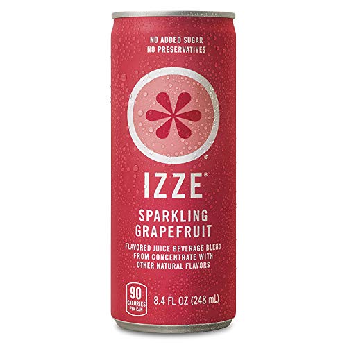 IZZE Sparkling Juice, Grapefruit, 8.4 Fl Oz Pack of 24