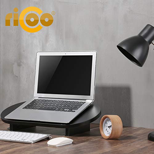 RICOO Laptop Stand for Desk FS0117 in Black Dimensions 48x24x13cm Notebook & Convertible Screen Riser Display Table-Top Pedestal Shelf - Image 4