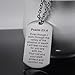 FAYERXL Scripture Verse Dog Tag Necklace Christian Bible Confirmation Gift Ideas Religiou Prayer Pendant (Psalm 23:4)