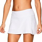 HEAD Women's Athletic Tennis Skort - Performance Training & Running Skirt - Fresh Mesh Stark White,