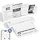 MUNBYN Mobiler Drucker Bluetooth Thermodrucker A4 203DPI Inkless Printer Kompatibel mit Android & iOS für Handy & Laptop, Unterstützt 210x297mm A4 Thermopapier, ITP02 Weiß