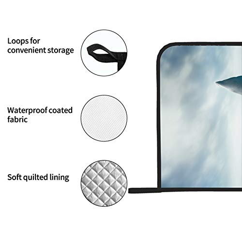 Great White Shark Fin Above Water 3D Illustratio Pot Holder Heat Resistant Pot Holders For Kitchen Heat Resistant 2 Pcs Kitchen Sets 8×8 Inch For Cooking And Baking #TOP3