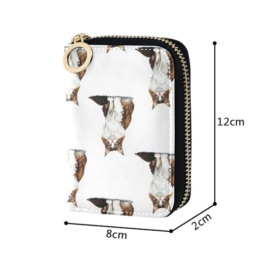 Maine Coon Cats Fur Womens Wallets Small Cute Card Holder RFID Blocking Zip Around Coin Purse Pouch with Zipper3