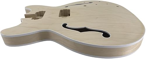 Miniatura 5 de Vetimobato Kit de guitarra eléctrica, diapasón de palisandro, cuello de guitarra y cuerpo de guitarra con todos los componentes incluidos, kits de