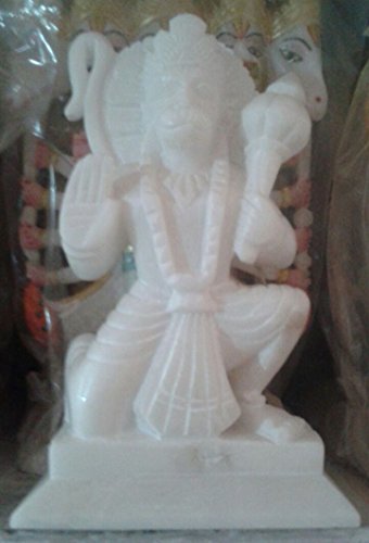 Natural White Marble Hanuman Ji Statue 9