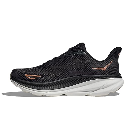 Hoka Women's Clifton 9 Black/Rose Gold 5 Medium