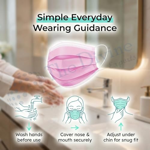 Image of The Divine Exports Surgical Mask for Men & Women | Certified by ISO & CE to Protect Mouth Droplets, Dust and Pollution Combo