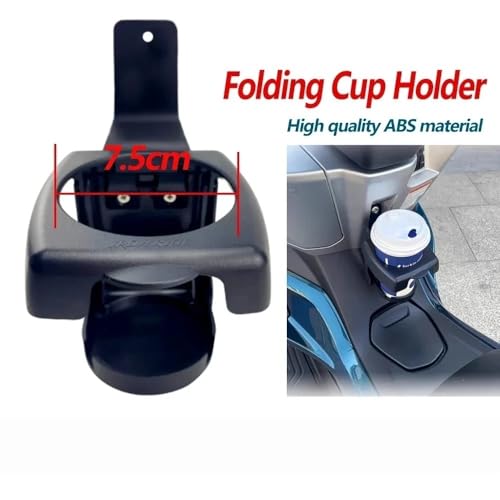 Porte-gobelet moto pliant anti-vibration et sans perçage pour 150SC - 4
