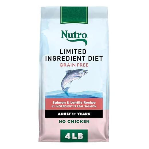 Nutro Limited Ingredient Diet Dry Dog Food, Adult Dog Food Dry Salmon & Lentils Recipe, 4 lbs.