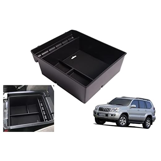 Caja Organizador Medio Consola para reposabrazos Land Cruiser Prado 2003 – 2009 sin Frigorífico automático