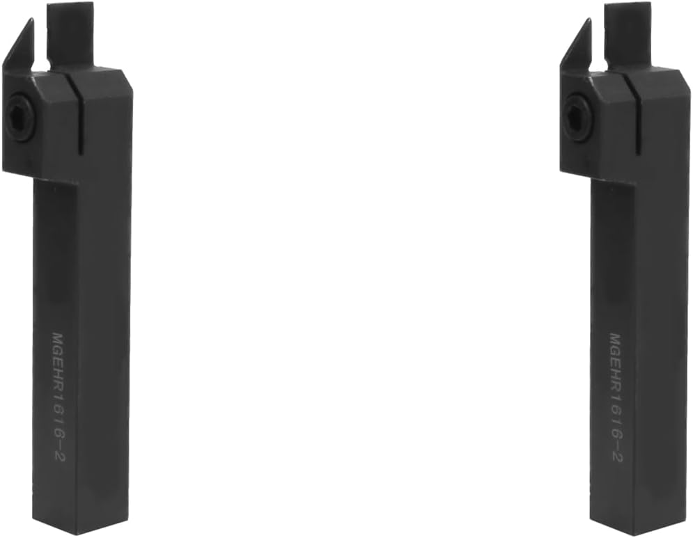 2PCS CNC Lathe Turning Tool Holder with 10PCS MGMN200 G Inserts and Wrench, Suitable for Wood Carbide Sharpening and Ball Chisel Grinding