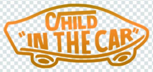 ステッカータウン CHILD IN CAR チャイルドインカー A ゴールド