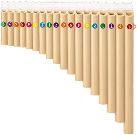 18 Pipes Pan Flute Eco-friendly Resin C tone Easy Learn Pan Flute, White