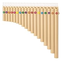Deekec 18 Pfeifen Pan Flöte C Key - Anfängerfreundliches Instrument mit verbessertem Mundstück-Design für einfaches Spielen, perfekt für Schüler und Musikbegeisterte, Weiß