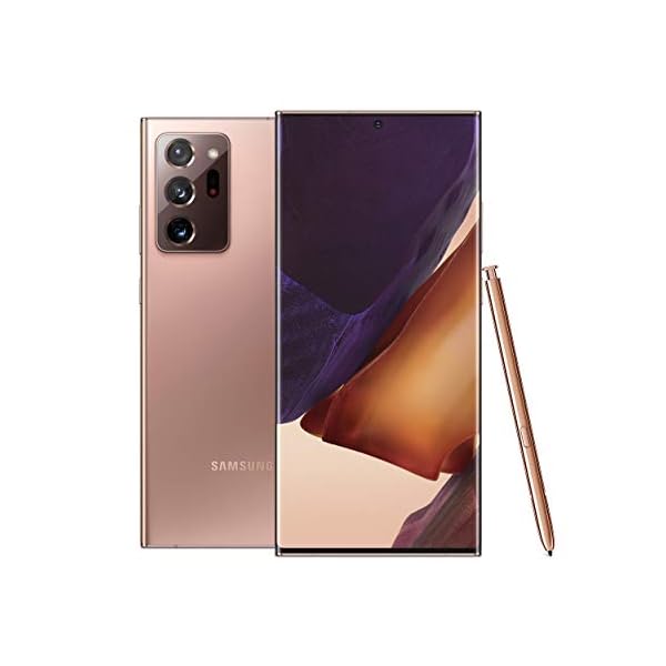 Samsung-Galaxy-Note-20-Ultra-5G-Factory-Unlocked-Android-Cell-Phone-128GB-US-Version-Mobile-Gaming-Smartphone-Long-Lasting-Battery-Mystic-Bronze SAMSUNG Galaxy Note 20 Ultra 5G Cell Phone, Factory Unlocked Android Smartphone, 128GB, S Pen Included, Mobile Gaming, 6.9” Infinity-O Display Screen, Long Battery Life, US Version, Mystic Bronze