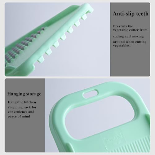 Stainless Steel Handheld Vegetable Grater - Veg Shredder for Carrots, Cabbages & More | 5-in-1 Bean Slicer & Onion Chopper - Image 4