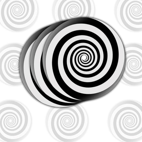 (3 Pcs) Hypnotic Spiral Optical Illusion Sticker – Mind-Bending Visual
