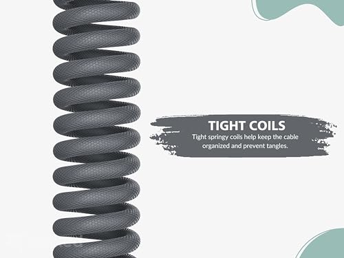 Image of Ranked Coiled Keyboard Cable | Handcrafted Double-Sleeved Braided Cable | USB Type C to A | 5-Pin Aviator Connector for Custom Mechanical Gaming Keyboard | Support Fast Charge 20W (Dolch)