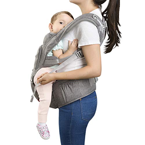 Canguru Para Bebê Fisher Hipseat Até 15Kg Cinza - BB312, Ficher-, Cinza