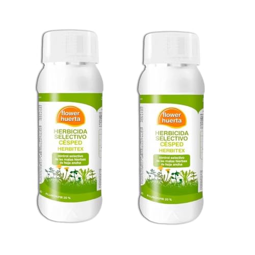 Herbicida Césped Selectivo para Malas Hierbas HERBITEX | Envase 100 ml para 1000 m2 | Fluroxipir 20% MUY EFECTIVO | Contra malas hierbas de hoja ancha durante todo el año | Nexum Market | 2 Und