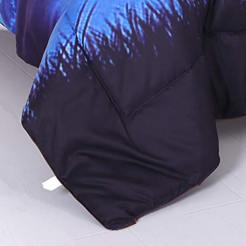 Wowelife Wolf Comforter Sets Twin 5 Piece Wolf Bedding Set Blue With Comforter, Flat Sheet, Fitted Sheet And 2 Pillow Cases For Kids(Twin-5 Piece) #TOP3