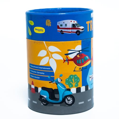 Image of THE BOOK TREE Memory Match Game: Transport - 24 Durable Cards, 12 Vehicle-Themed Pairs, Brain-Boosting Educational Game for Kids, Toddlers, and Families