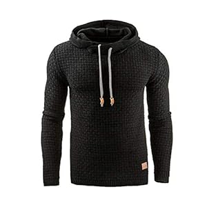 HX fashion Heren Herfst Winter Hoodie Basic Comfortabele Maten Capuchon Katoen Geruit Patroon Sweatshirt Trui Klassieke…