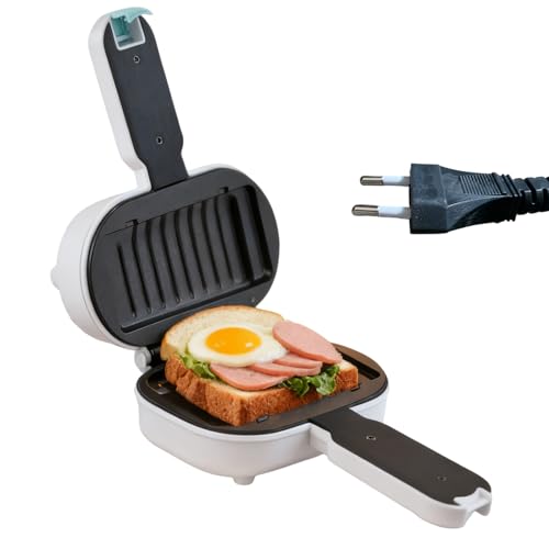 Sandwichmaker, porzione di pressa per sandwich caldo – macchina per la colazione per hamburger, pranzo, cena, cucina, appartamento, waffle, formaggio, dormitorio, ristorante